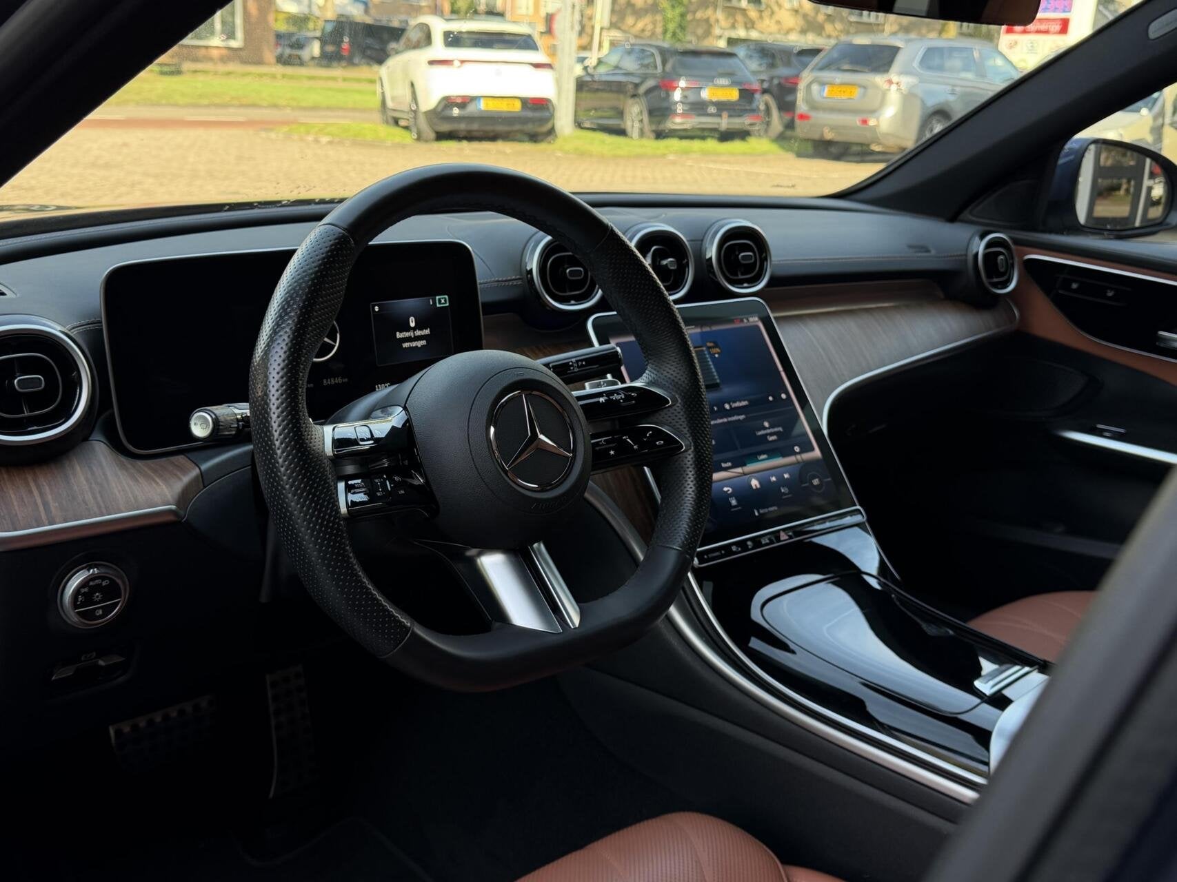Mercedes C-klasse Estate 300 e AMG Line Pano, Leer, Camera,, Auto's, Automaat, Achterwielaandrijving, Euro 6, 4 cilinders