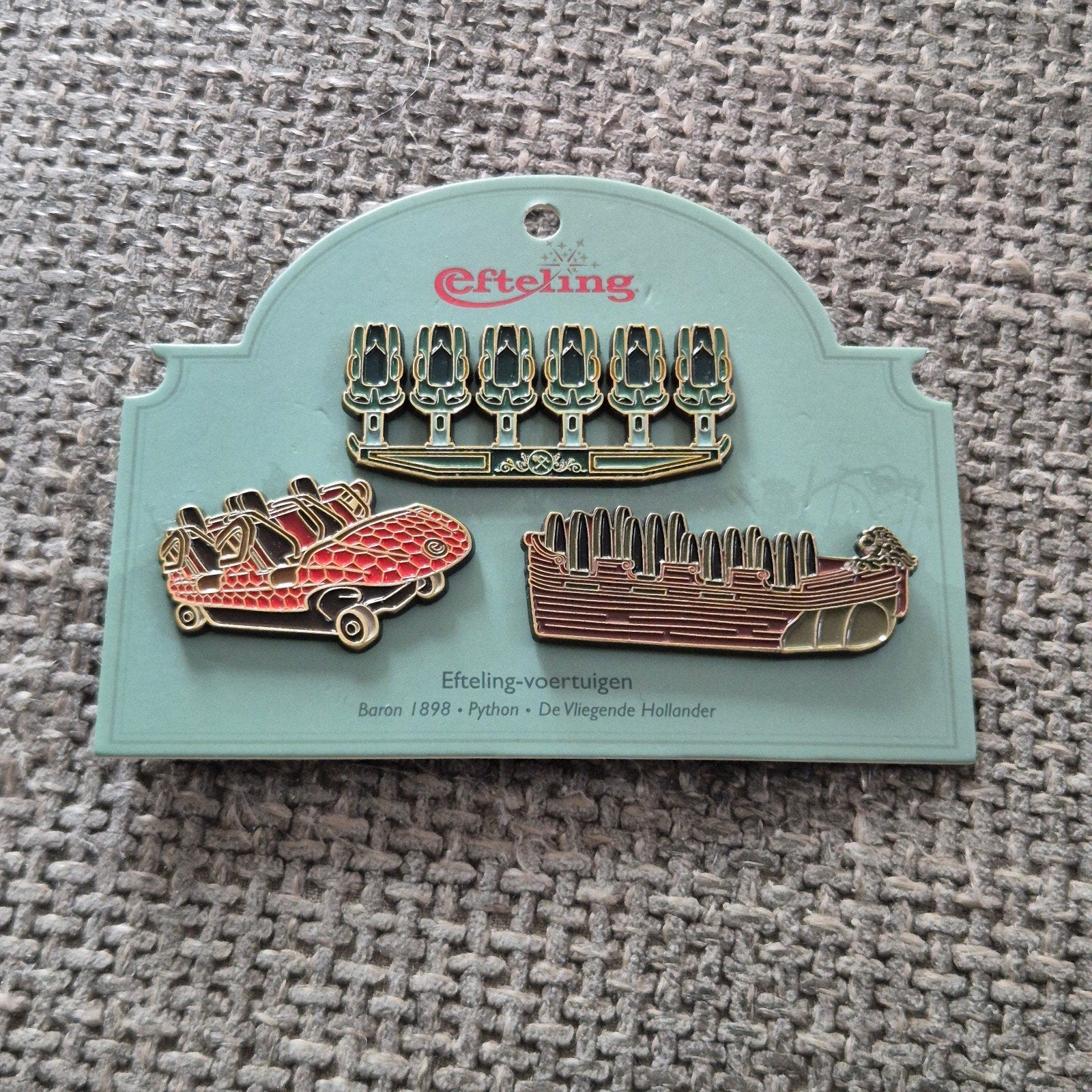 efteling achtbanen set (voertuigen 3), Verzenden, Nieuw, Button of Speldje