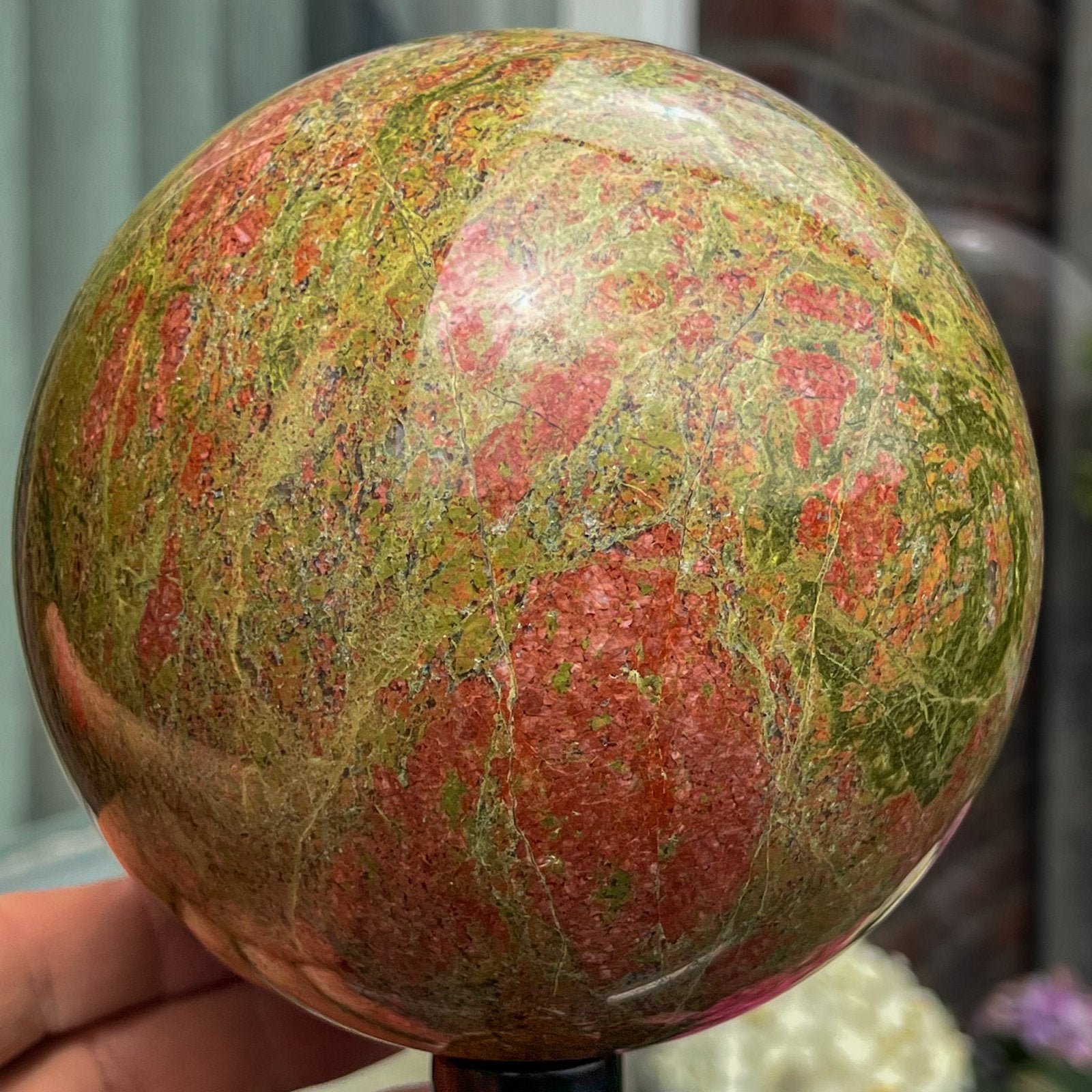 Grote Unakiet Bol - 4236 gram, 13.9 cm doorsnede, Ophalen of Verzenden, Mineraal