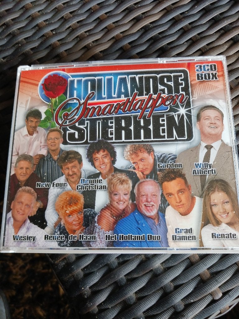 3 CD's Hollandse Smartlappen Sterren € 2,00, Ophalen of Verzenden, Gebruikt, Levenslied of Smartlap, Boxset
