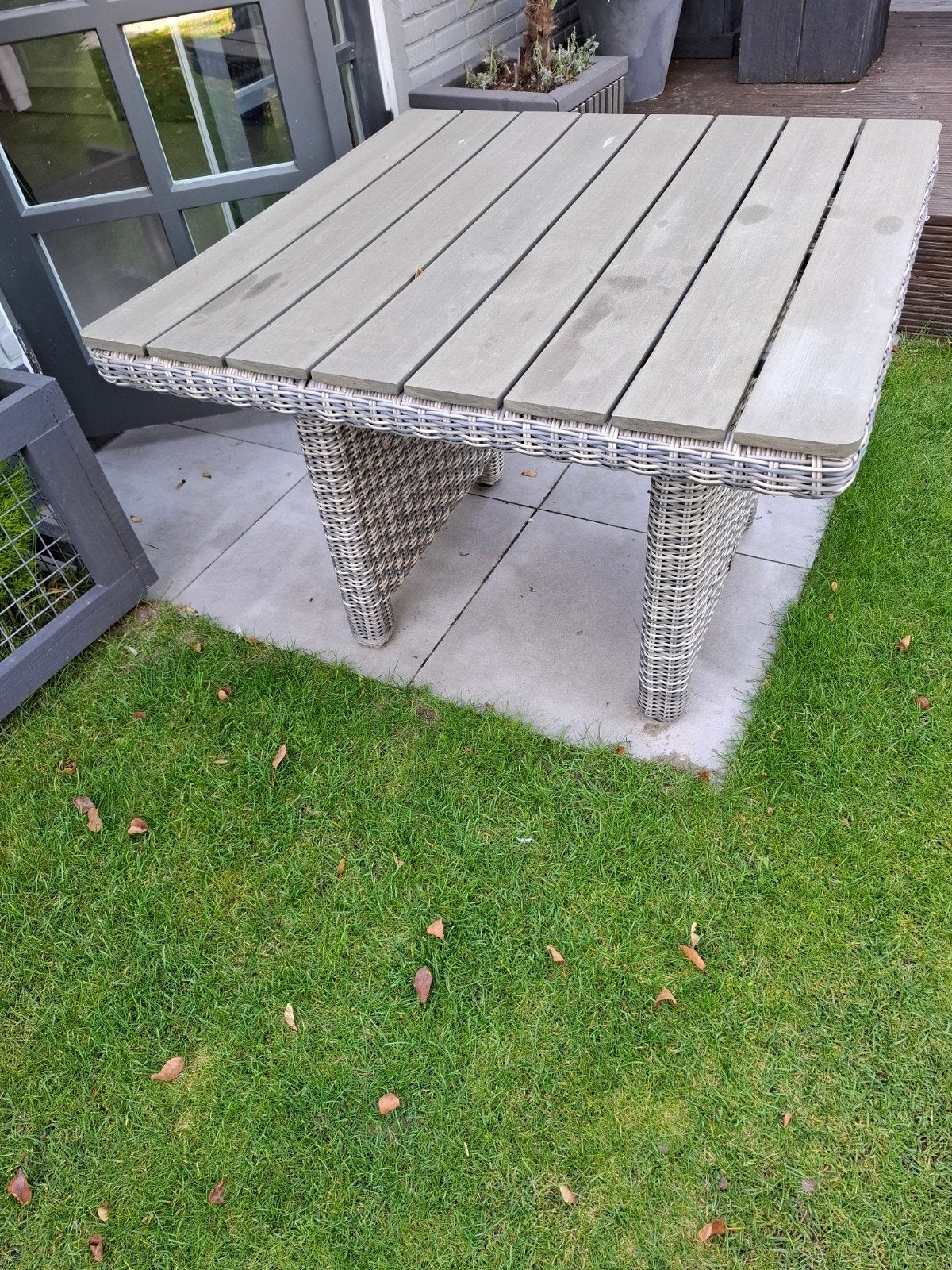 Taste 4SO tuintafel - Wicker met composiet blad, Ophalen, Gebruikt, Vierkant, Wicker