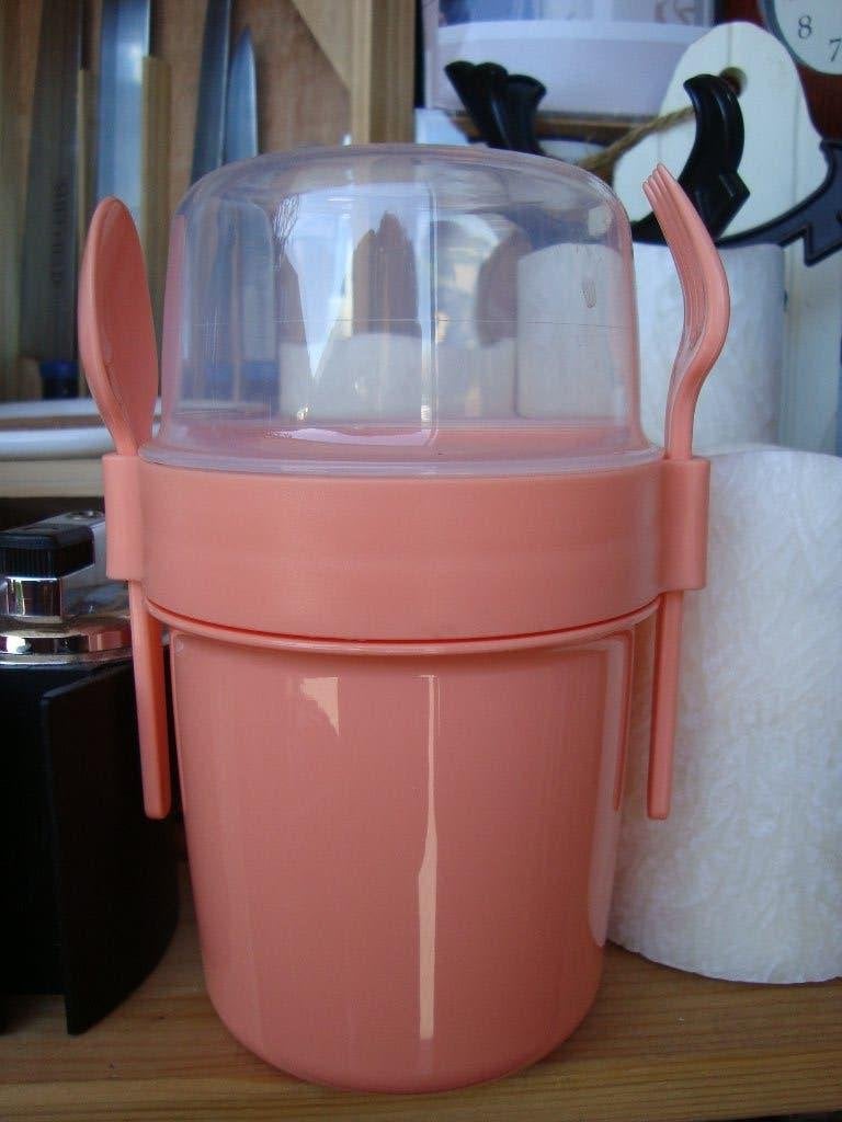 Beker met vork en lepel nieuw, Kunststof, Overige typen, Nieuw, Ophalen of Verzenden