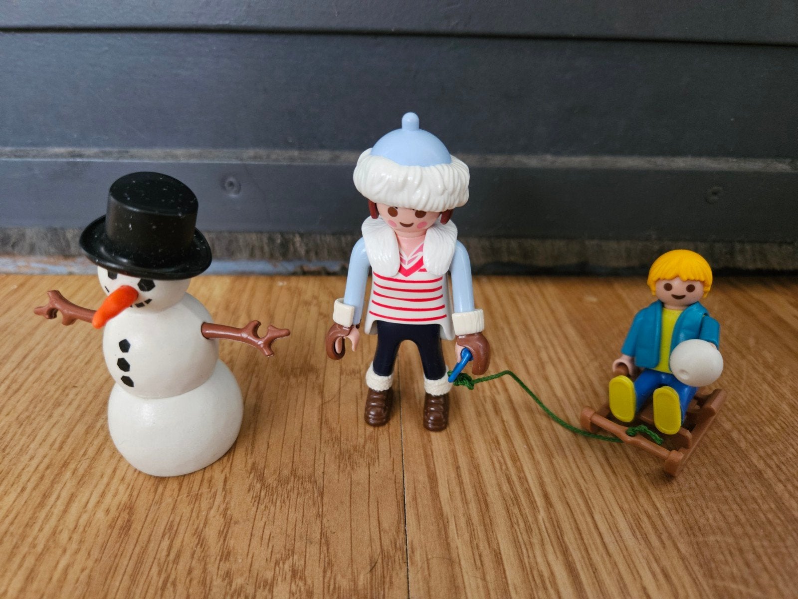 playmobil winter sneeuwpop slee met sneeuwbal, Complete set, Zo goed als nieuw, Figuren, Family fun