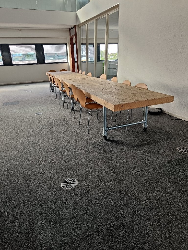 Tafels en stoelen, Huis en Inrichting, Tafels | Eettafels, Ophalen, Gebruikt, 100 tot 150 cm, 200 cm of meer