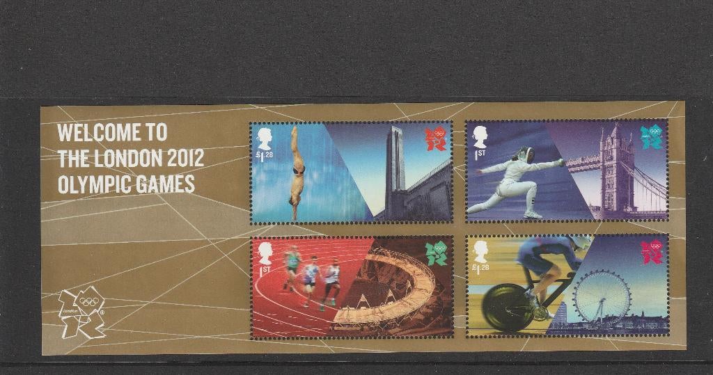 Engeland blok Olympic Games (2012)., Ophalen of Verzenden, Postfris