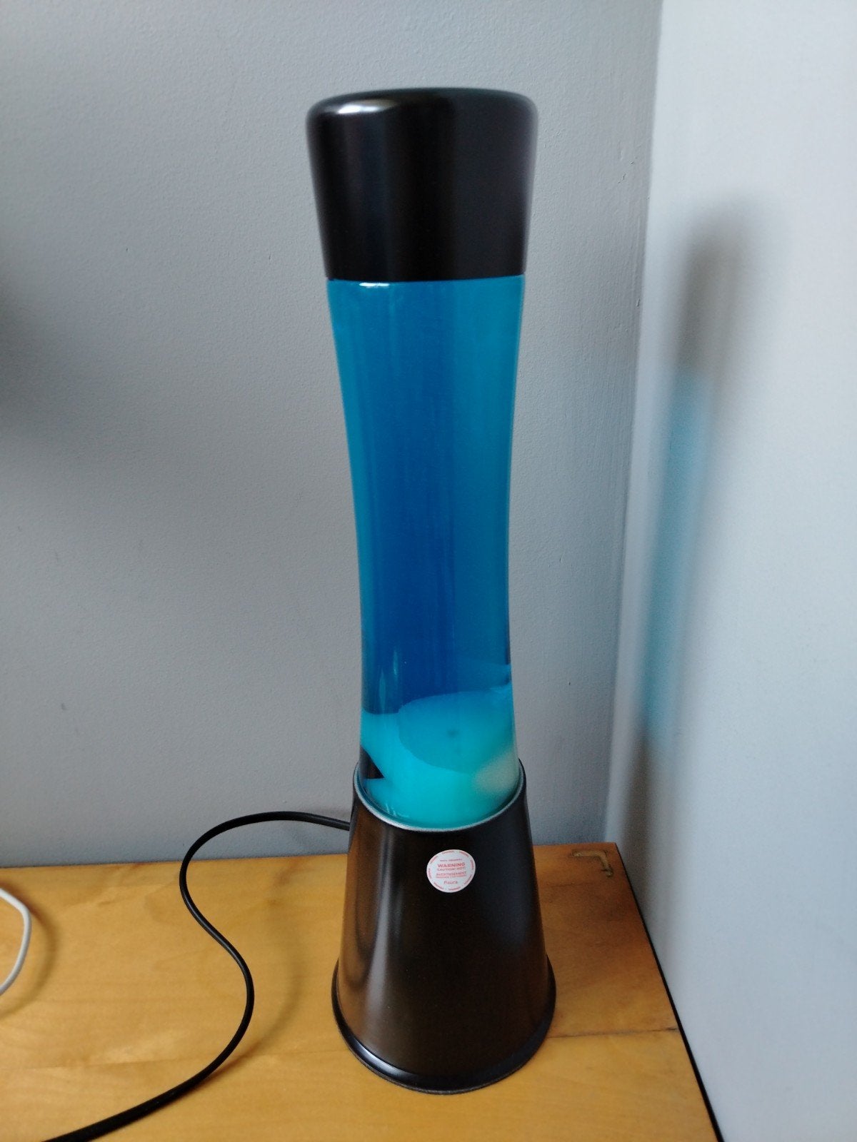 Lavalamp Blauw Fisura, Met schakelaar, Overige fittingen, Zo goed als nieuw, Glas