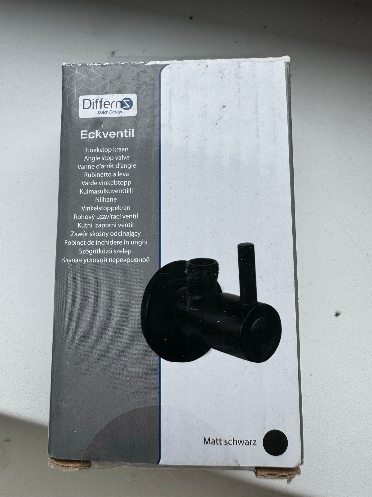 Differns Hoekstopkraan - Mat Zwart Design, Ophalen of Verzenden, Nieuw, Kraan