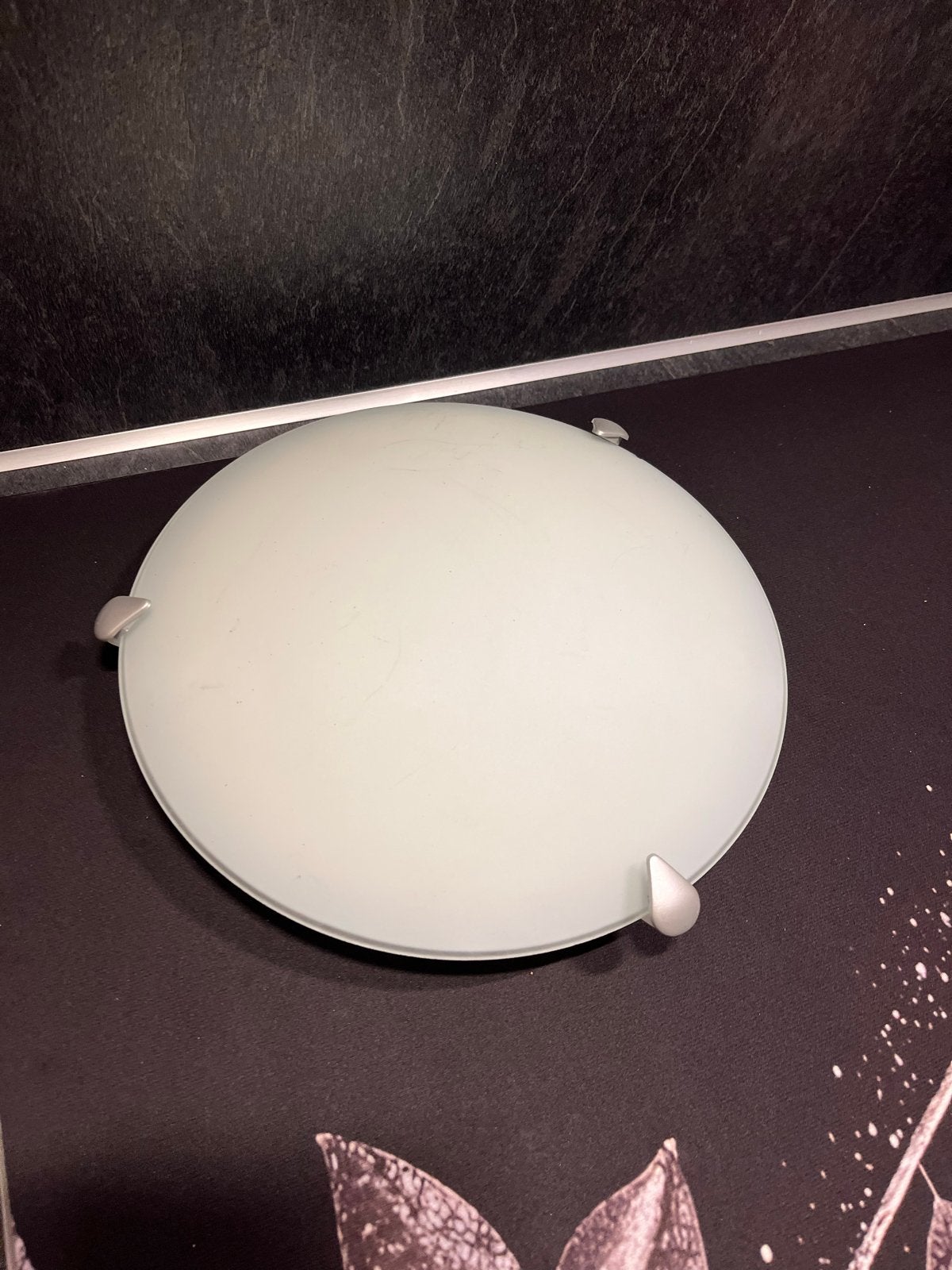 Moderne Plafondlamp met Melkglas Kap, Ophalen, Gebruikt, Modern, Glas