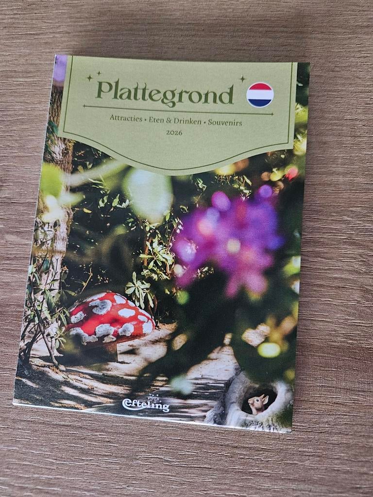 Efteling Plattegrond 2026 - Sprookjesbos Paddenstoel, Verzamelen, Efteling, Nieuw, Gebruiksvoorwerp, Ophalen of Verzenden