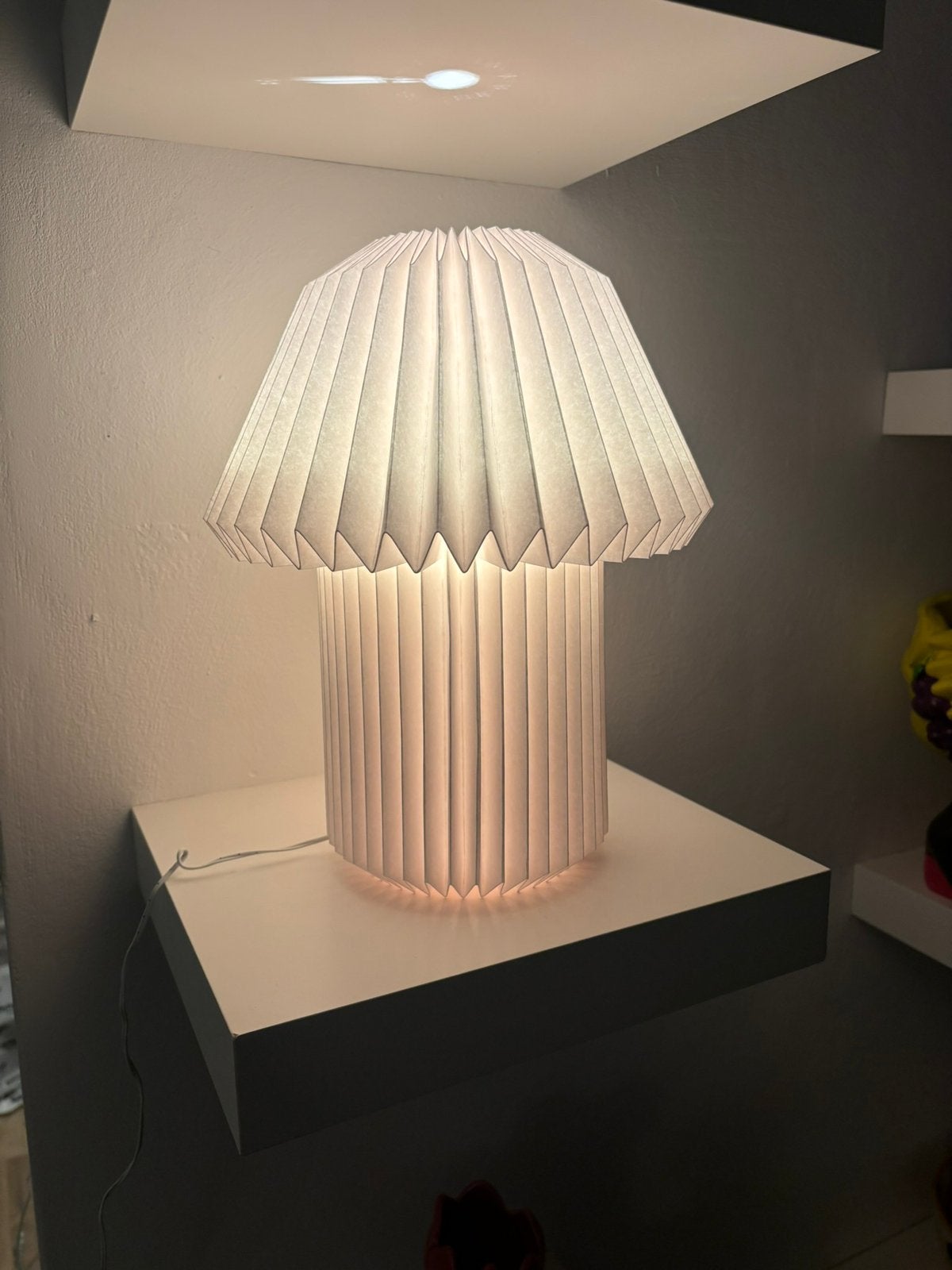 Papieren design lamp werkt met usb, Ophalen of Verzenden, Nieuw, Met schakelaar, Design