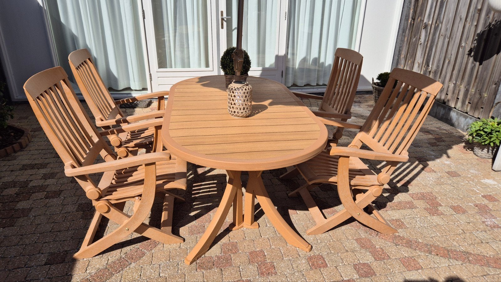 Grossfillex tuintafel houtlook., Tuin en Terras, Tuinsets en Loungesets, Ophalen, Teakhout