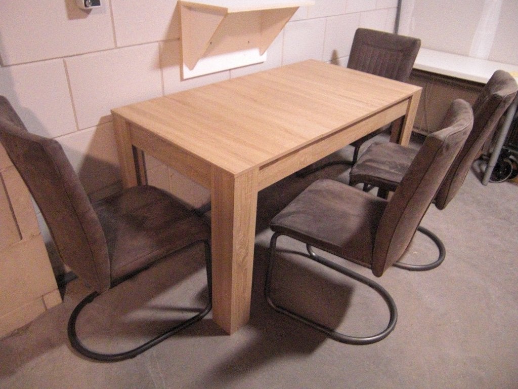 Eetkamertafel+stoelen., Huis en Inrichting, Tafels | Eettafels, Ophalen, Gebruikt, 50 tot 100 cm, Vijf personen of meer