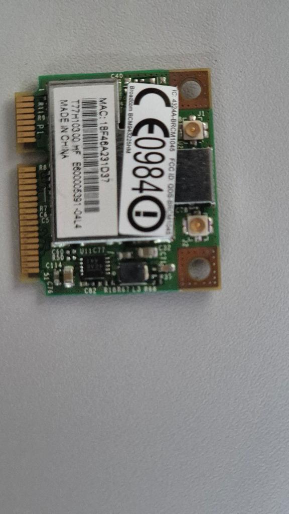 Broadcom / Foxconn Half Mini PCIe Wi-Fi card, Computers en Software, Netwerkkaarten, Ophalen of Verzenden, Gebruikt, Intern, Broadcom