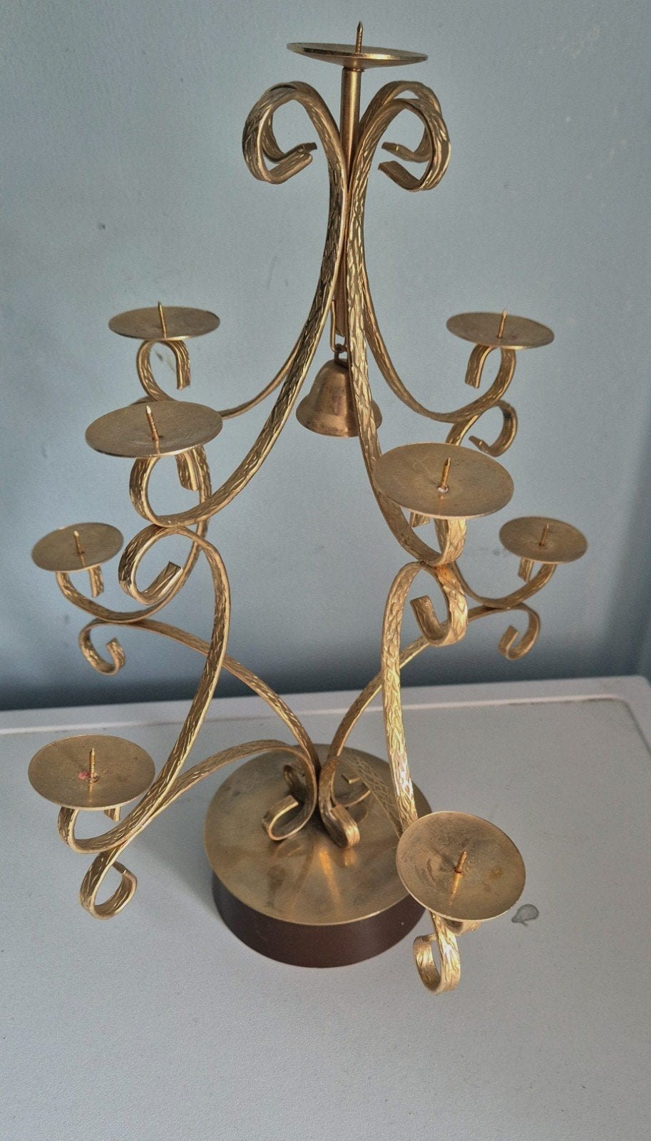 Vintage Sankyo Kerstkandelaar Muziek Carrousel-Sankyo, Ophalen of Verzenden, Koper of Brons