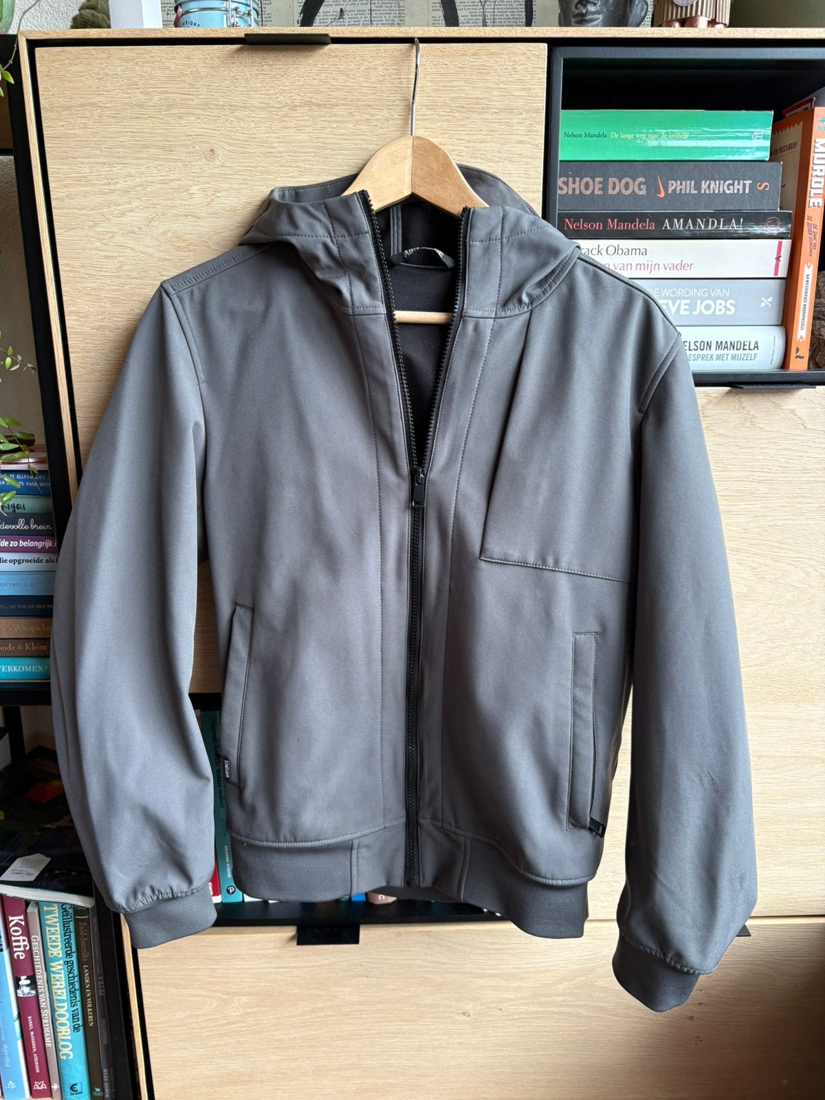 Airforce jas, maat 14Y, Ophalen, Zo goed als nieuw, Overige maten, Grijs