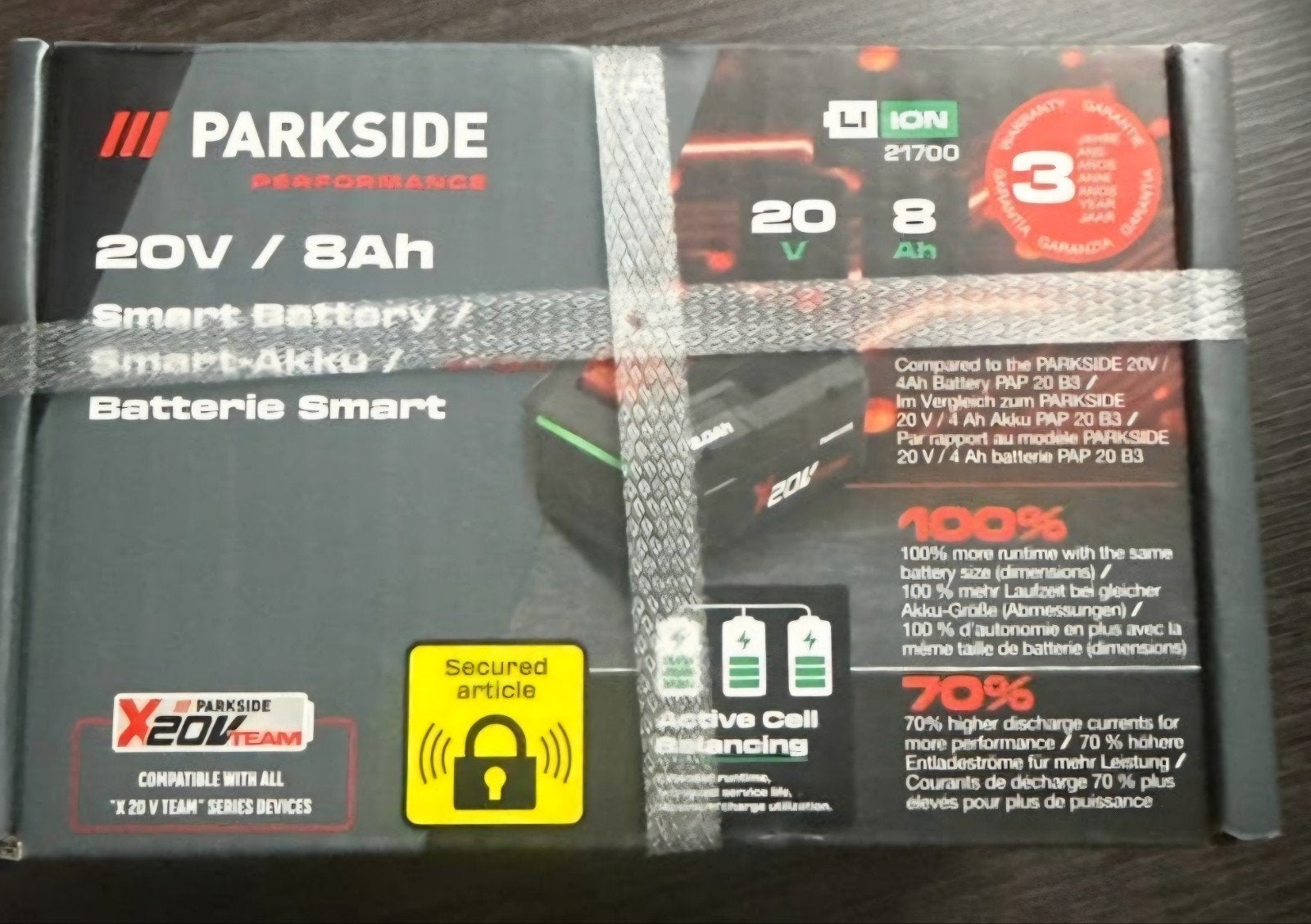 Parkside Performance Smart Accu 8Ah, Doe-het-zelf en Verbouw, Ophalen of Verzenden, Nieuw, Overige merken, Overige typen