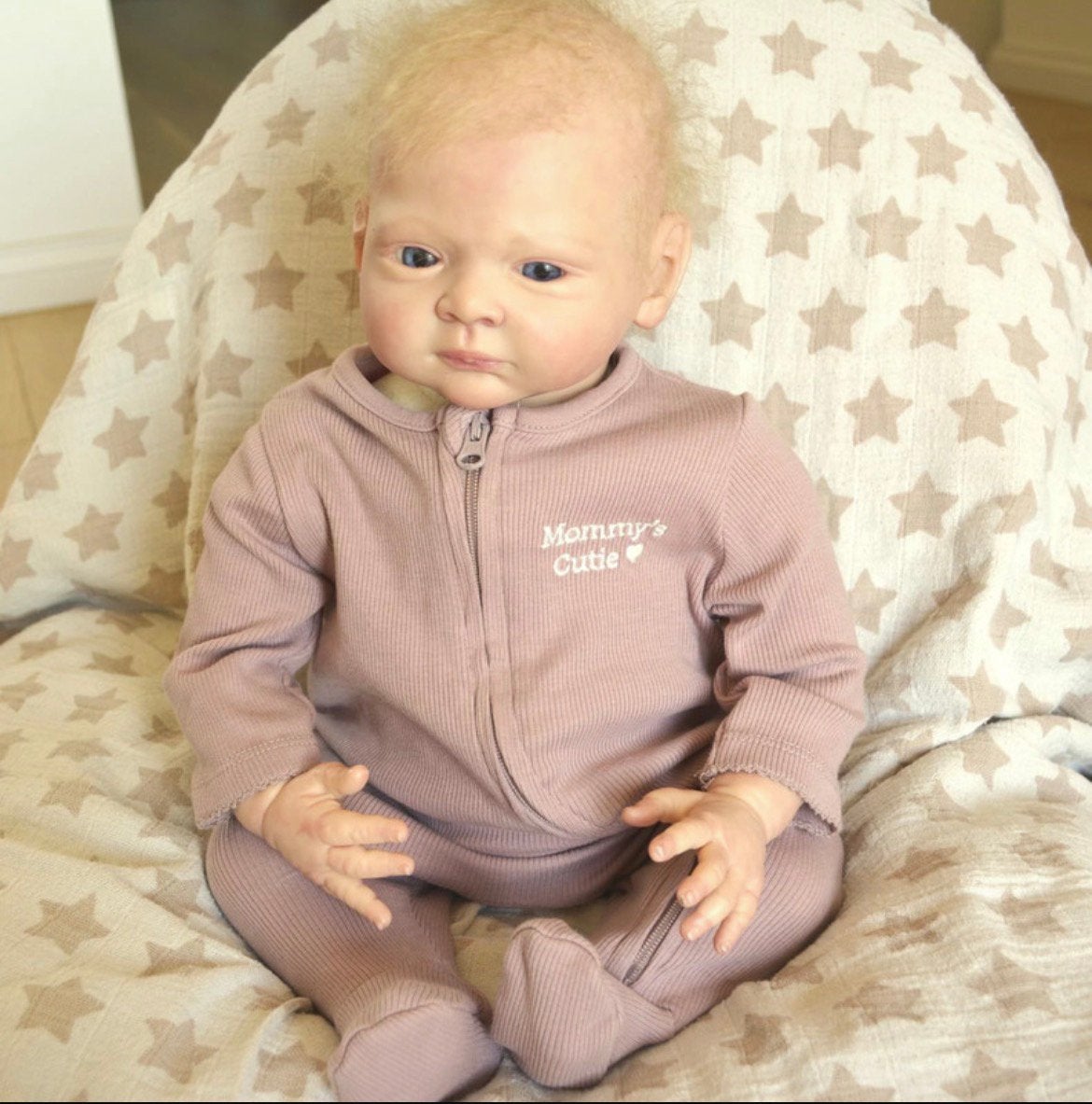 Reborn baby, Ophalen of Verzenden, Zo goed als nieuw, Babypop, Levensecht of Reborn