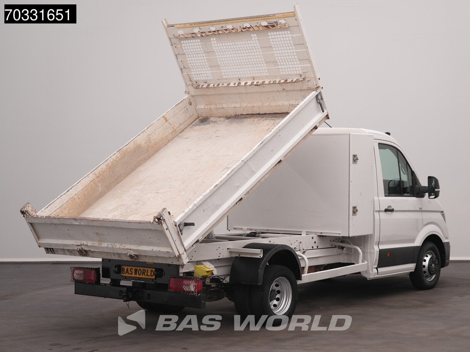 Volkswagen Crafter 177pk Kipper met Kist Dubbellucht 3,5t Tr, Auto's, Stof, Gebruikt, Euro 6, 4 cilinders