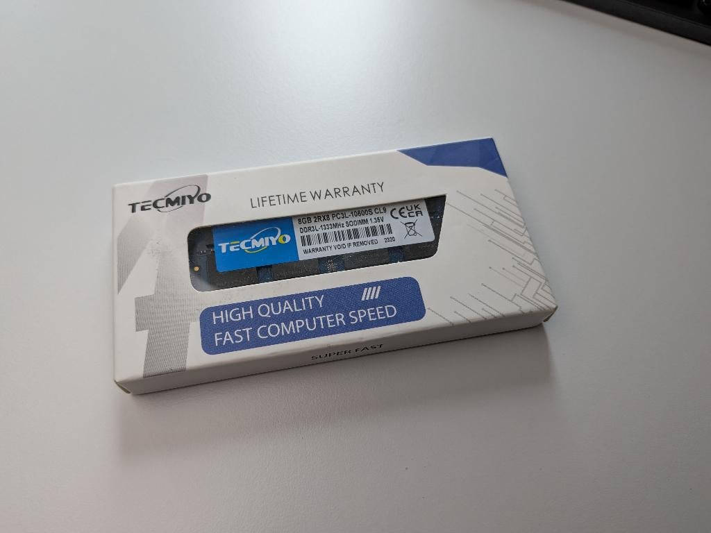 16GB DDR3L Laptopgeheugen – 2x 8GB 1333Mhz (PC3L-10600S), Computers en Software, RAM geheugen, DDR3, Ophalen of Verzenden, Zo goed als nieuw