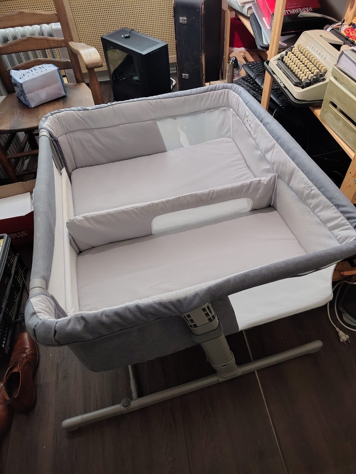 Chicco - Co-sleeper - Next2Me Twins - Magnet Grey, Ophalen, Zo goed als nieuw, Wieg