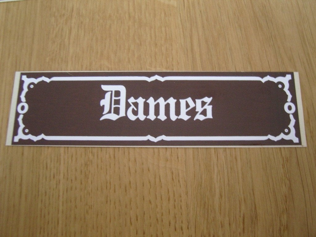 sticker deursticker DAMES *, Ophalen, Zo goed als nieuw