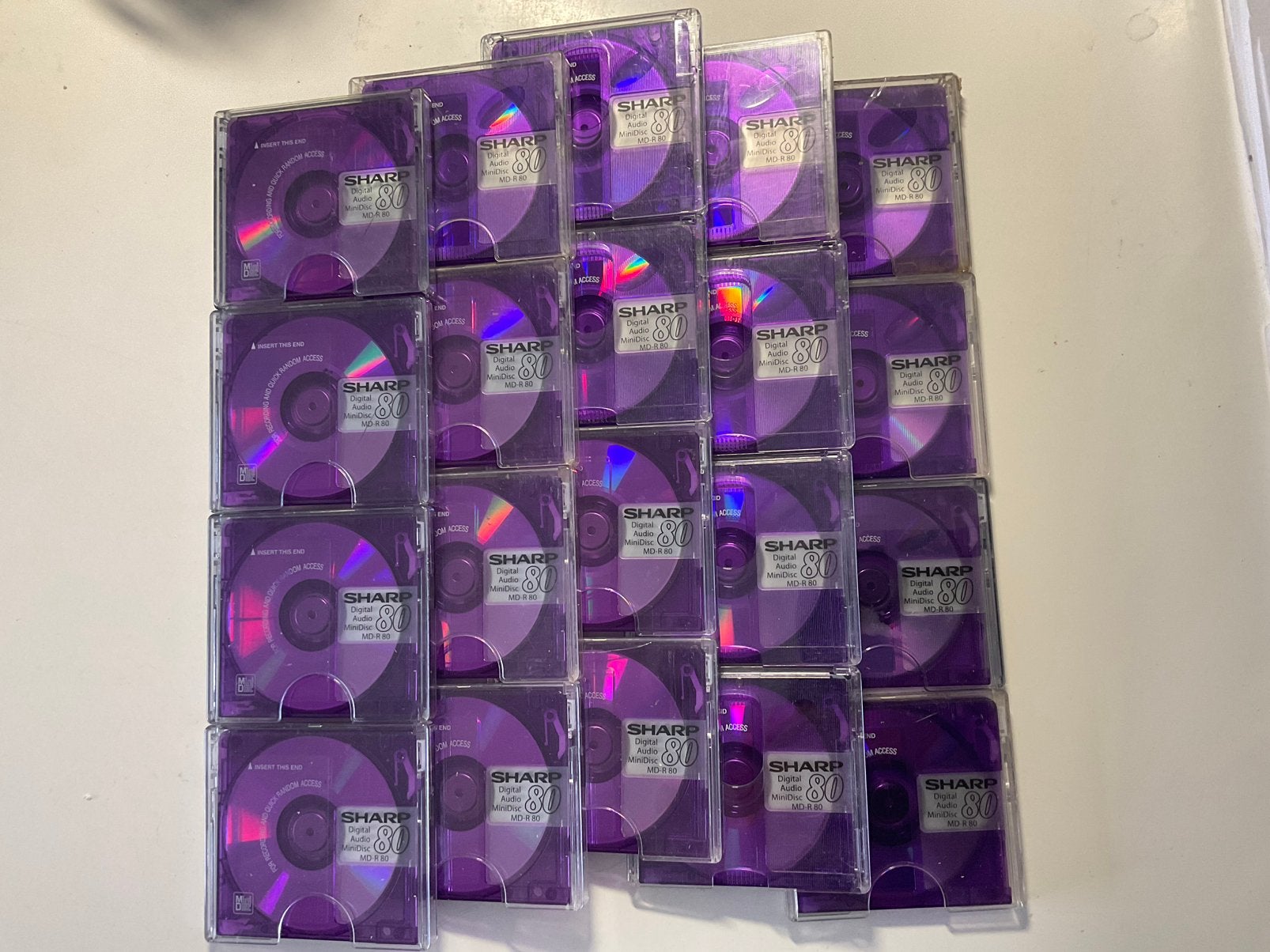 Minidisc’s. SHARP PAARS. 20x als nieuw. 80 minuten, Ophalen of Verzenden