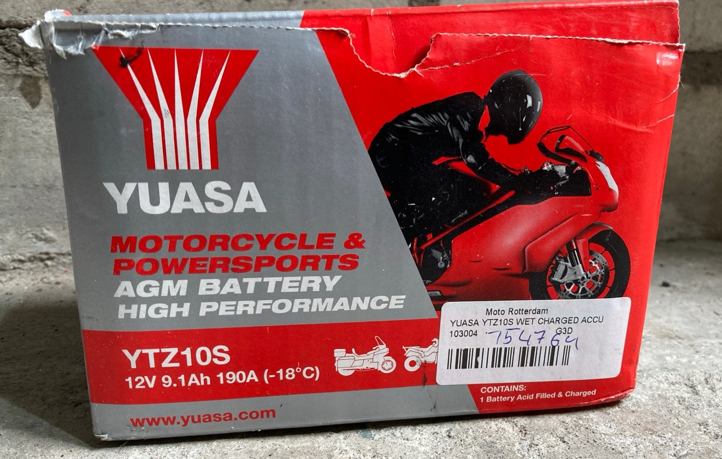 Nieuwe Yuasa YTZ10S Motoraccu - 12V 9.1Ah AGM High Performan, Ophalen of Verzenden, Nieuw