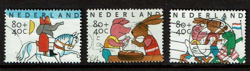 Nederland NVPH 1784-1786 gestempeld 2, Verzenden, Na 1940, Gestempeld