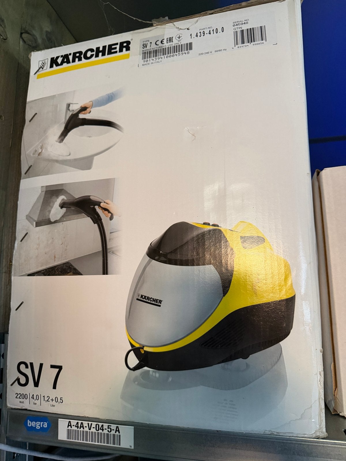 Kärcher SV 7 Stoomreiniger en Stofzuiger Combi, Kärcher, Dweilfunctie, Zo goed als nieuw, 2000 watt of meer