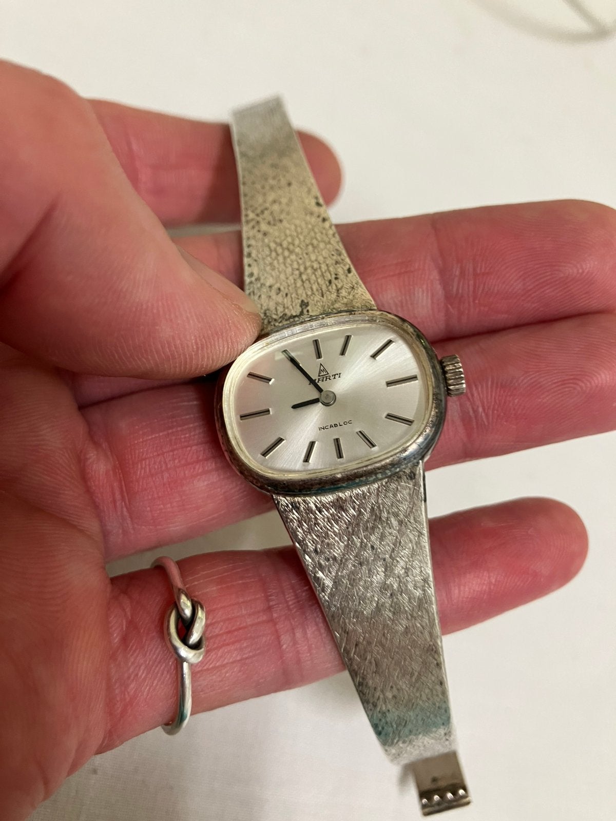 Zilveren dames horloge 835 Marti vintage, Verzenden, Zilver, Overige merken