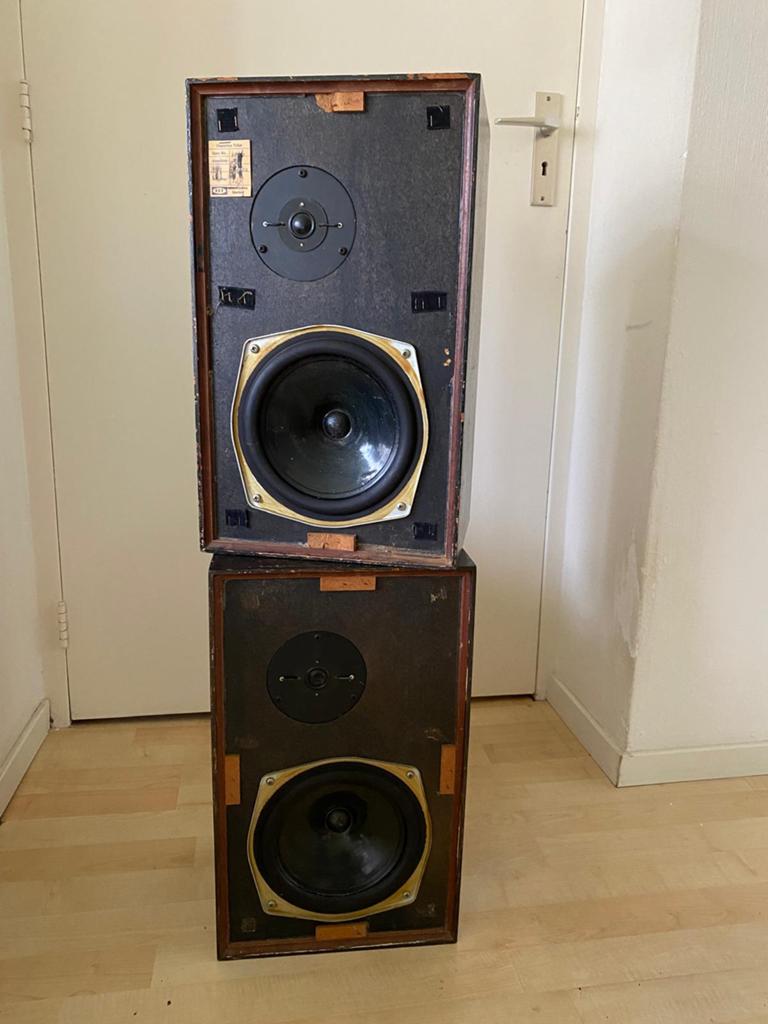 Vintage Luidsprekers Kef Chorade, Audio, Tv en Foto, Luidsprekers, Zo goed als nieuw, Minder dan 60 watt, Front, Rear of Stereo speakers