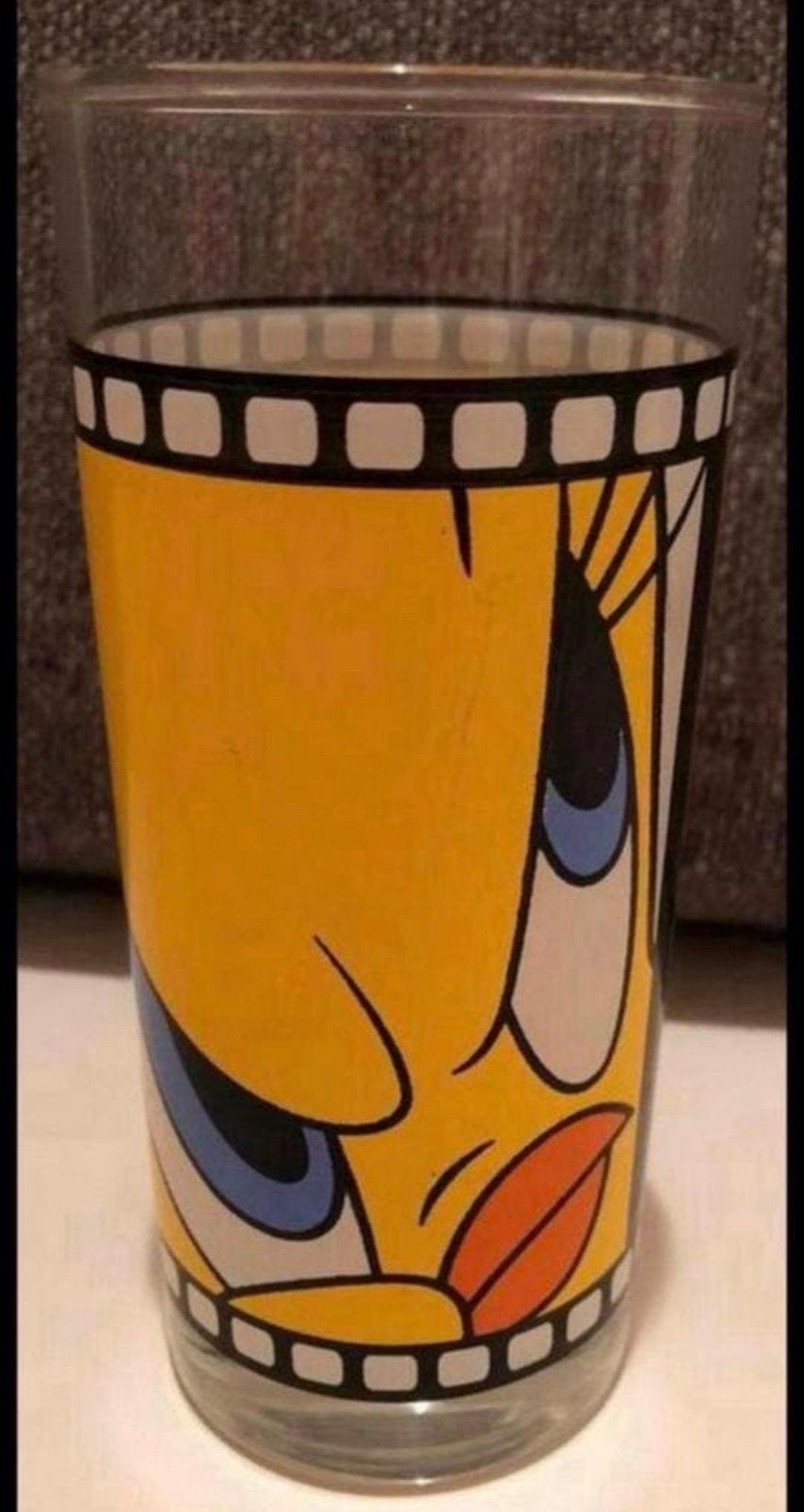 Vintage Tweety Longdrinkglas Warner Bros 1997, Verzamelen, Ophalen of Verzenden, Looney Tunes, Zo goed als nieuw, Gebruiksvoorwerp