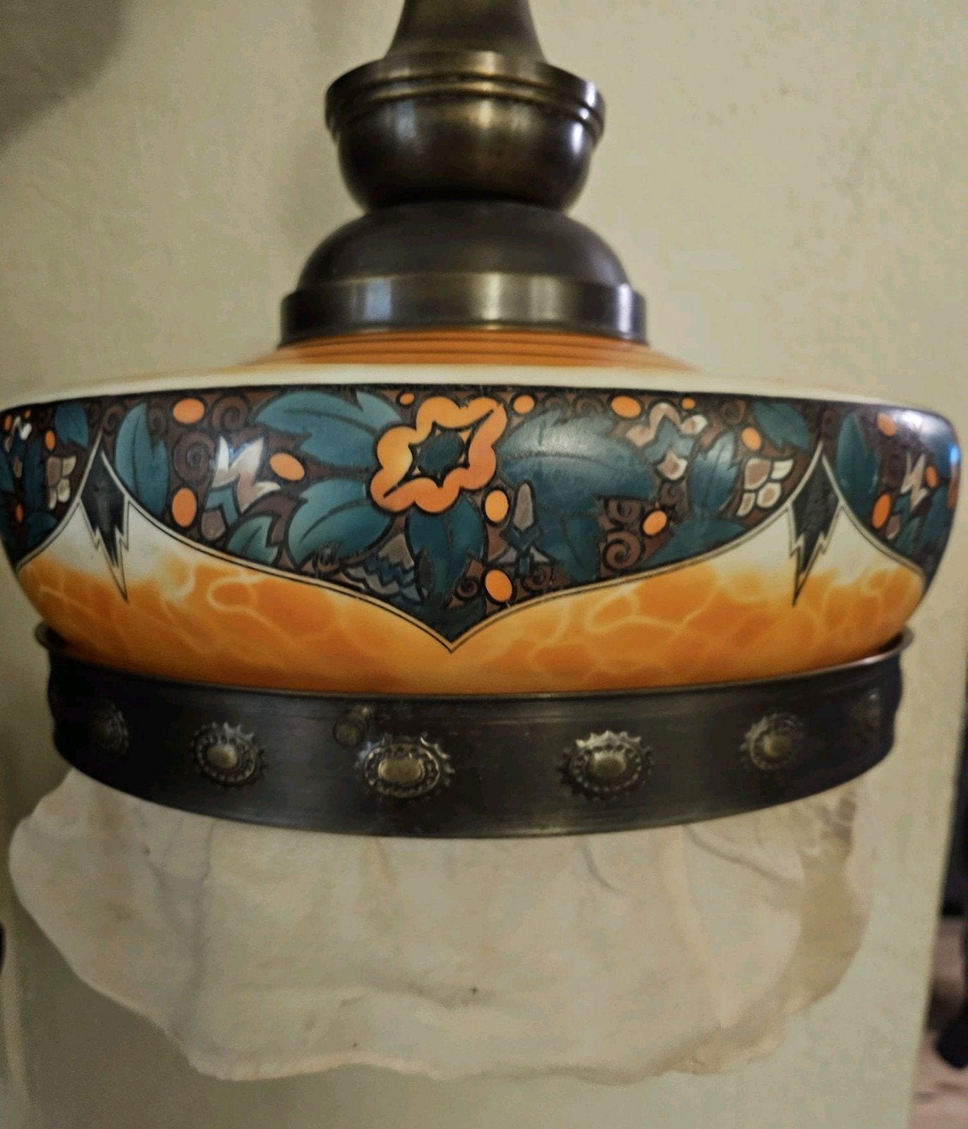 Mooie oude lamp Amsterdamse school, Antiek en Kunst, Antiek | Lampen, Ophalen