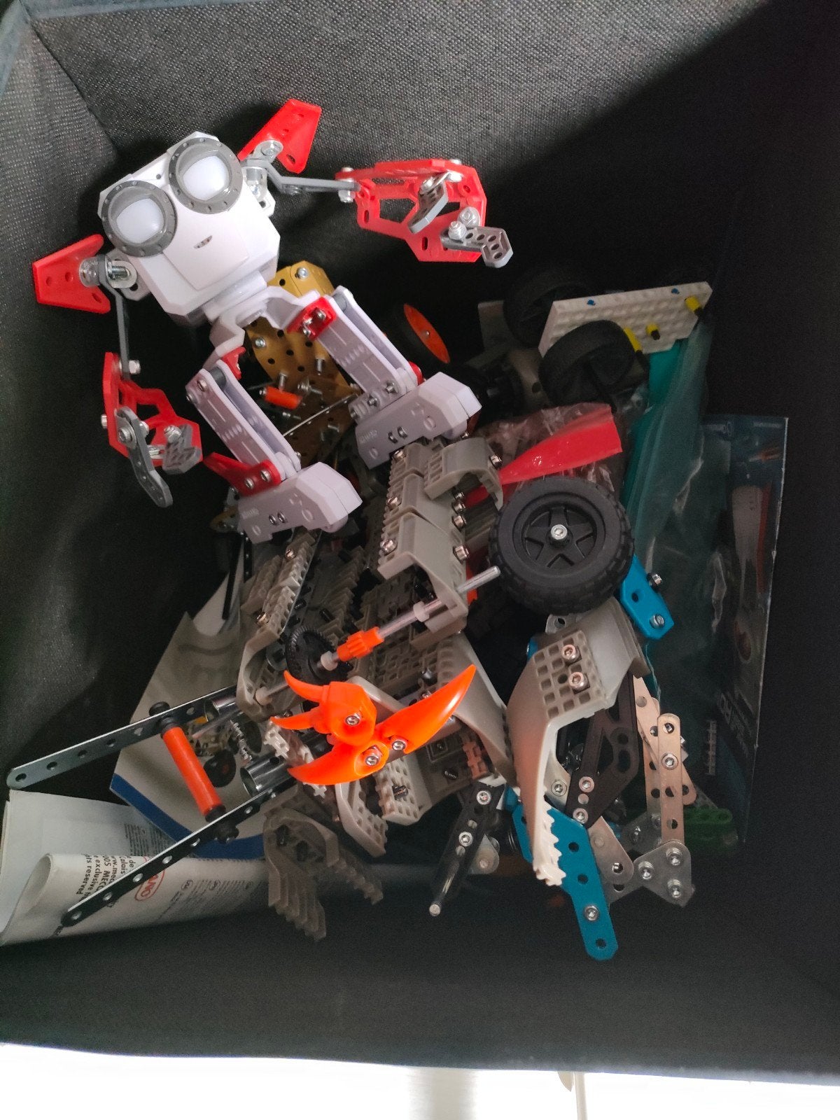 Grote doos met Meccano bouwsets en handleidingen, Ophalen of Verzenden, Gebruikt, Overige merken