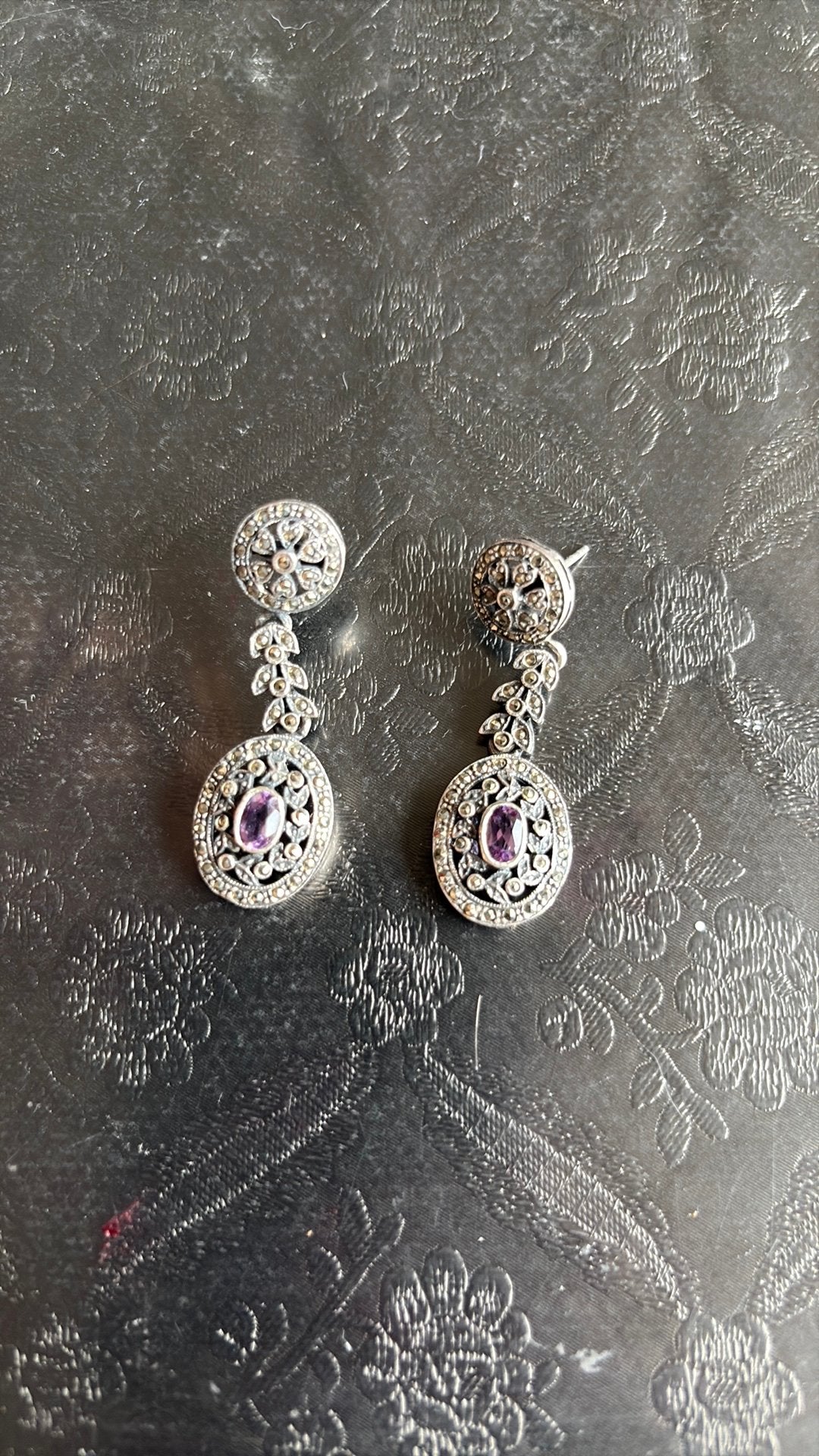 Prachtige set hangoorbellen, Ophalen of Verzenden, Gebruikt, Zilver, Overige materialen