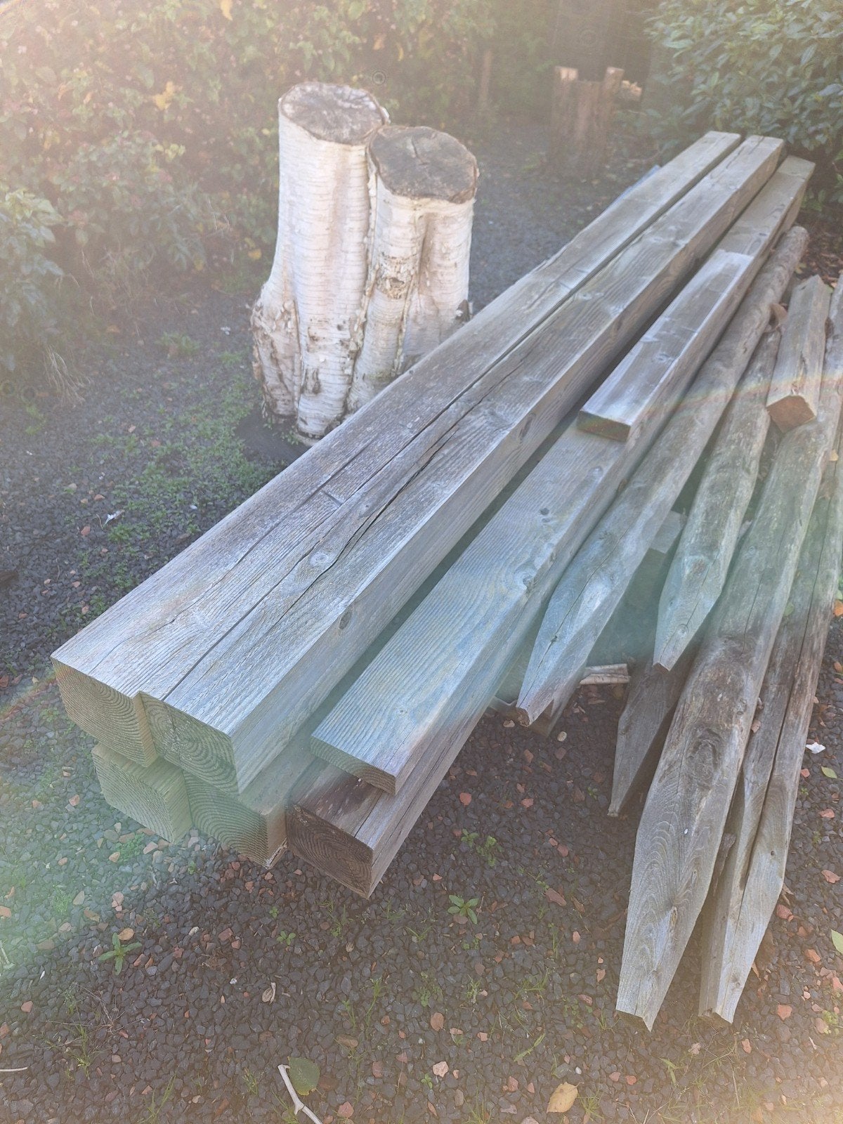 Douglas balken 15x15 cm, 4 meter lang (5 stuks), Ophalen of Verzenden