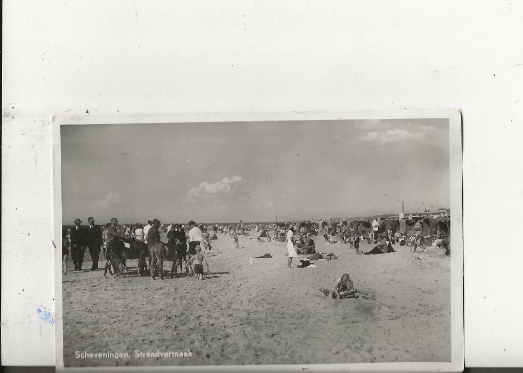 Scheveningen Strandvermaak met ezeltjes 1953, Ophalen of Verzenden, 1940 tot 1960, Gelopen, Zuid-Holland