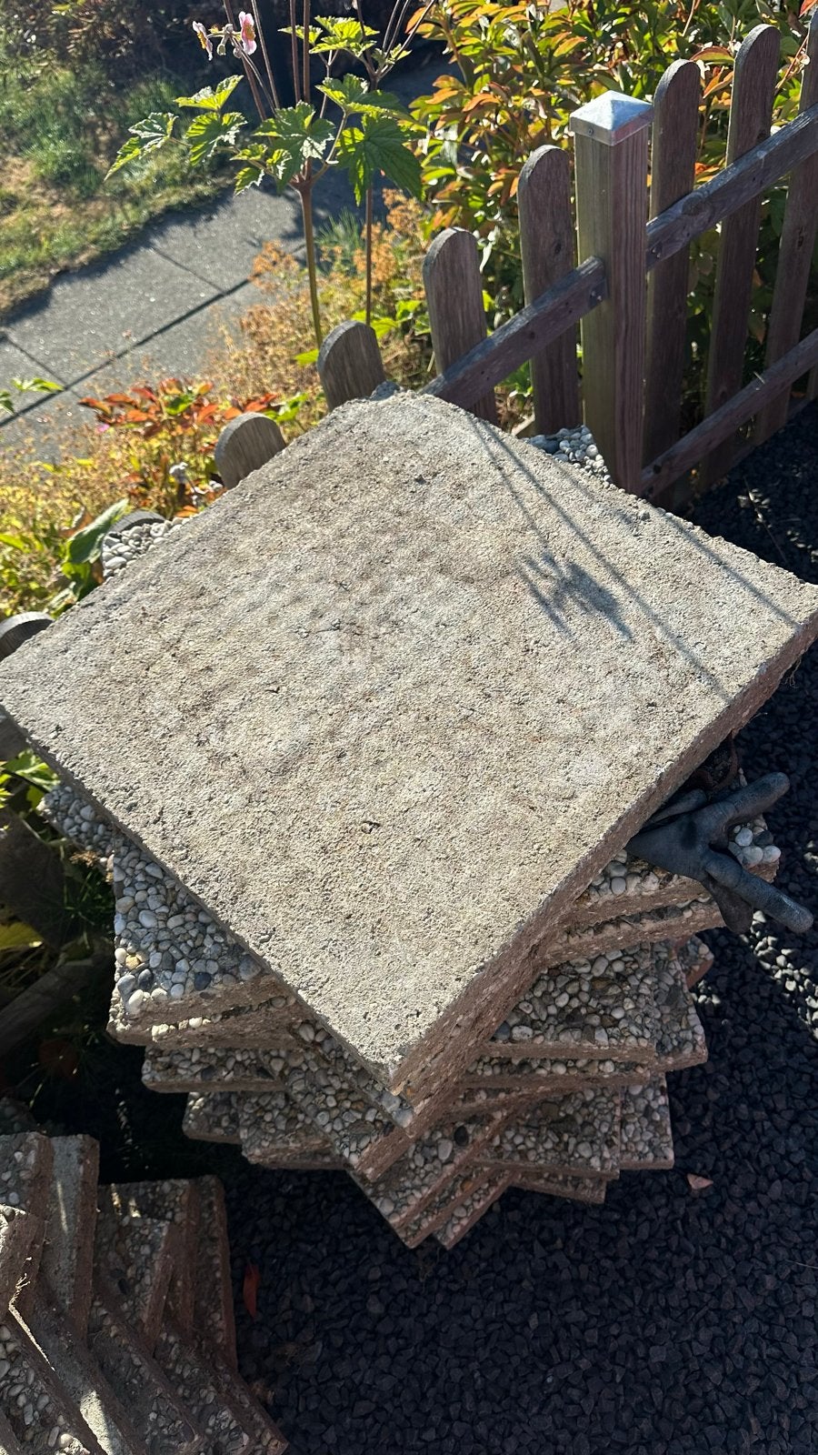 60x60 tegels tuin - gratis af te halen, Tuin en Terras, Tegels en Klinkers, Ophalen, Gebruikt, Beton, Terrastegels