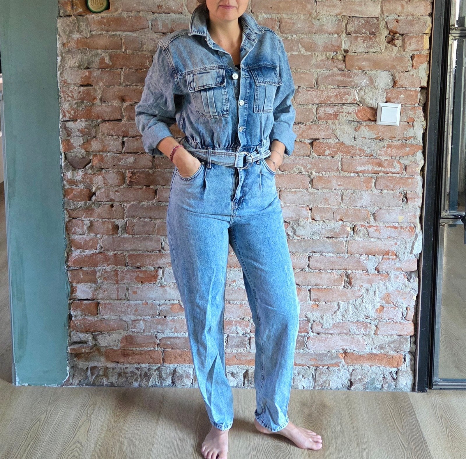 Costes Denim Boiler Suit - Maat XS, Kleding | Dames, Jumpsuits, Blauw, Ophalen of Verzenden, Zo goed als nieuw, Costes