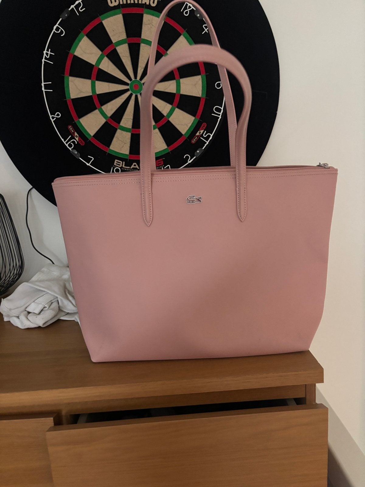 Lacoste Shopper Tas - Roze, Ophalen of Verzenden, Zo goed als nieuw, Roze, Shopper