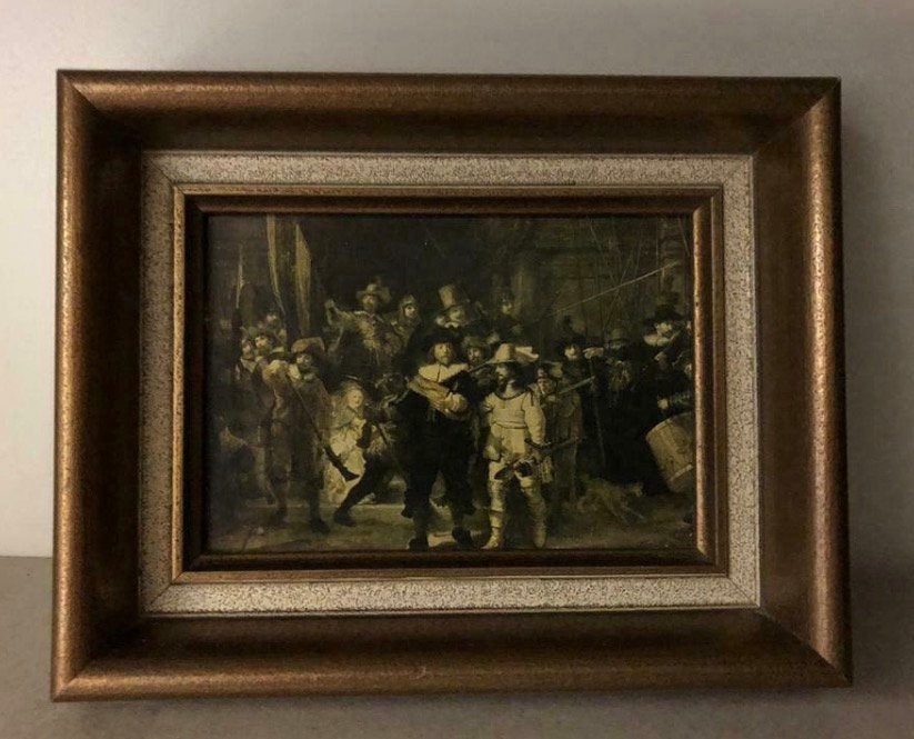 De Nachtwacht in prachtige Maastrichtse lijst., Antiek en Kunst, Kunst | Schilderijen | Klassiek, Ophalen of Verzenden