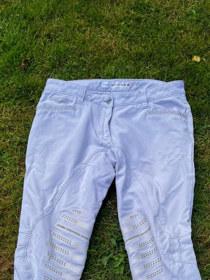 Te koop animo dames rijbroek kleur wit, Dieren en Toebehoren, Paardrijkleding, Dressuur, Zo goed als nieuw, Dames, Onderkleding