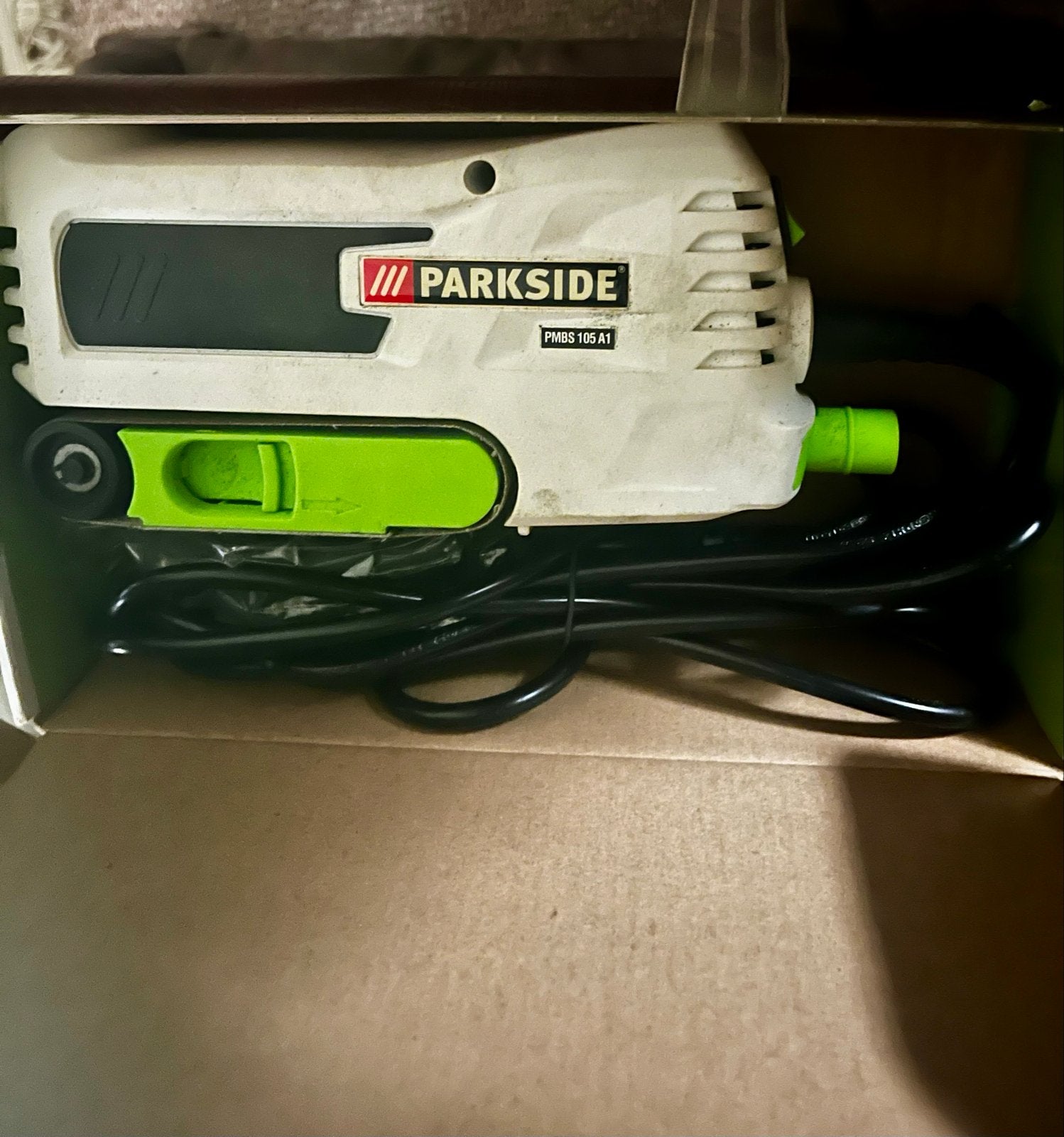Parkside PMBS 105 A1 Bandschuurmachine, Ophalen of Verzenden, Gebruikt, Minder dan 600 watt, Bandschuurmachine