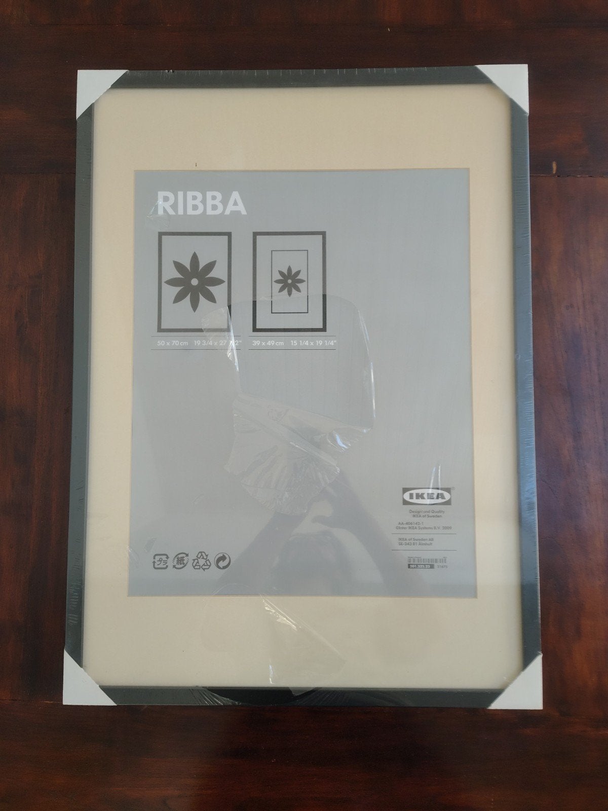 IKEA RIBBA Fotolijst Zwart 50x70 cm - Nieuw in verpakking, Ophalen, Nieuw, Fotolijst, Met glas