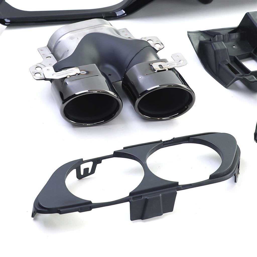 AMG Look diffuser met 4 x Zwart uitlaat Mercedes E Klasse W2, Verzenden, Automotive Parts, A.parts@hotmail.nl, Trasmolenlaan 12 3447 GZ Woerden