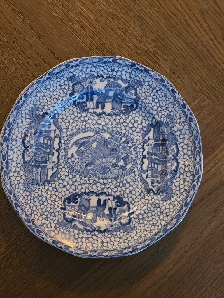 Vintage Adams Chinese Pattern Bord - Blauw/Wit, Huis en Inrichting, Keuken | Servies, Gebruikt, Overige merken, Keramiek, Vintage