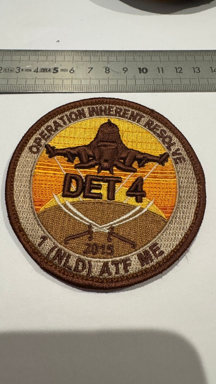 Patch klu ATF ME det 4 312 313 322 squadron, Ophalen of Verzenden, Zo goed als nieuw, Patch, Badge of Embleem