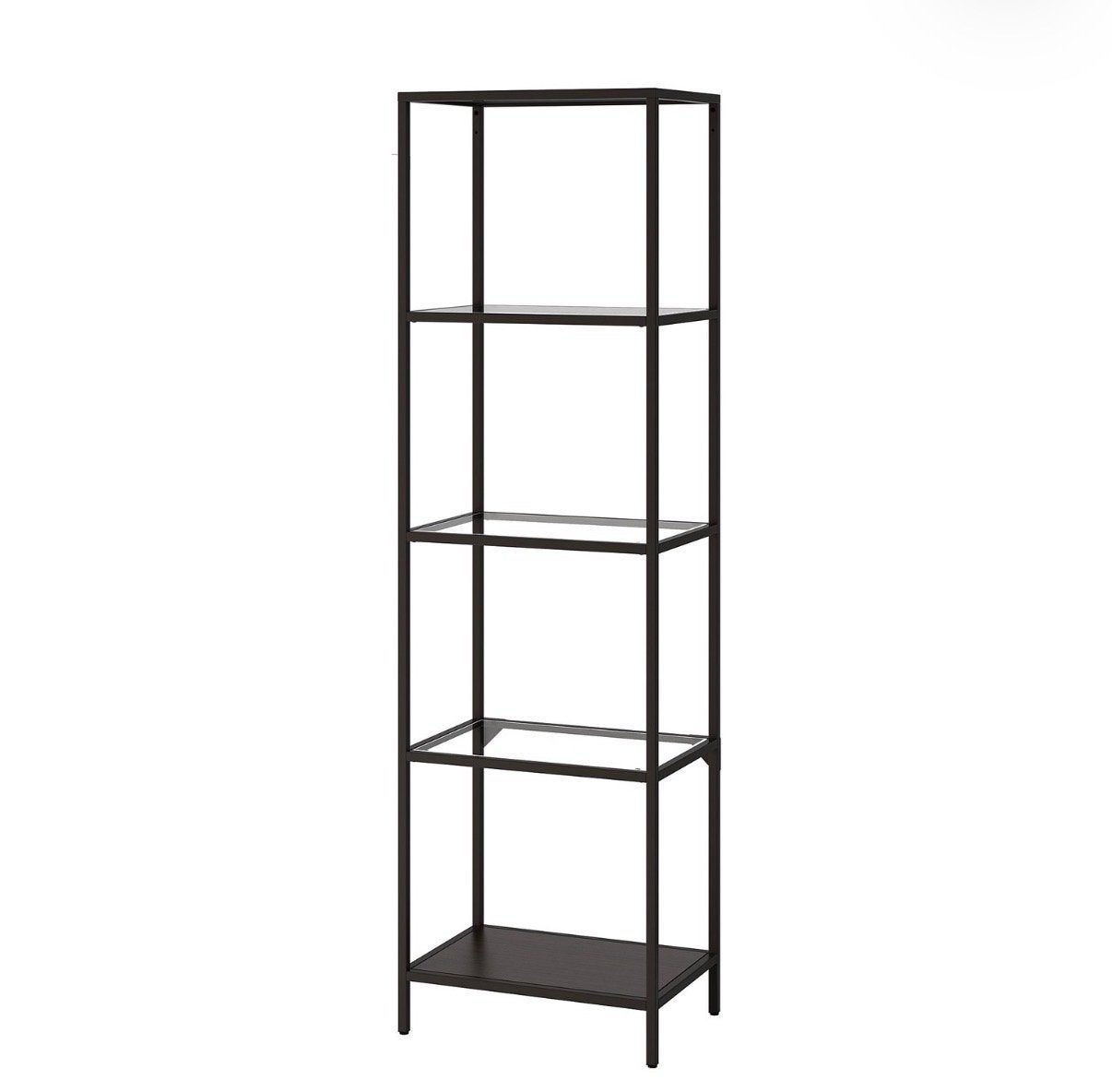 IKEA VITTSJÖ Stellingkast Zwartbruin met Glas, Ophalen, Zo goed als nieuw