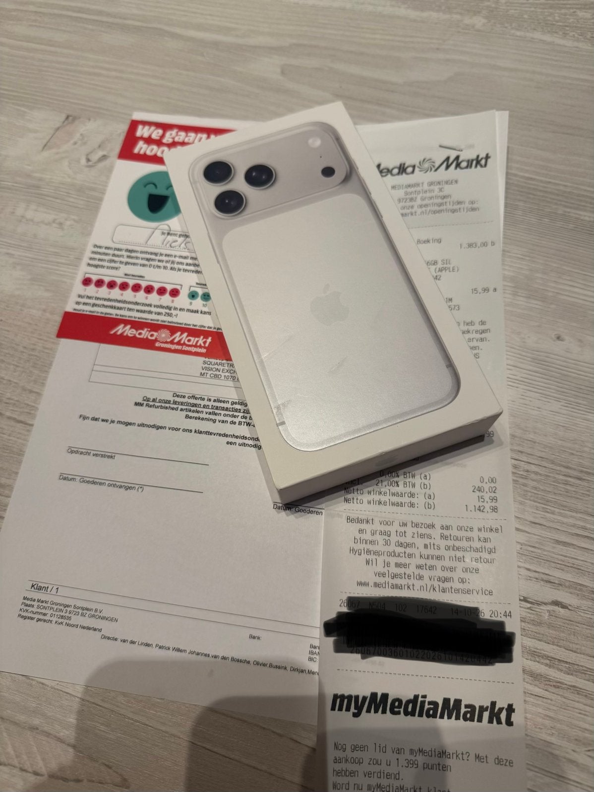 Iphone 17 pro max 256 GB Zilver - NIEUW !!!, Telecommunicatie, Ophalen of Verzenden, Zo goed als nieuw, 6 megapixel of meer, Overige modellen