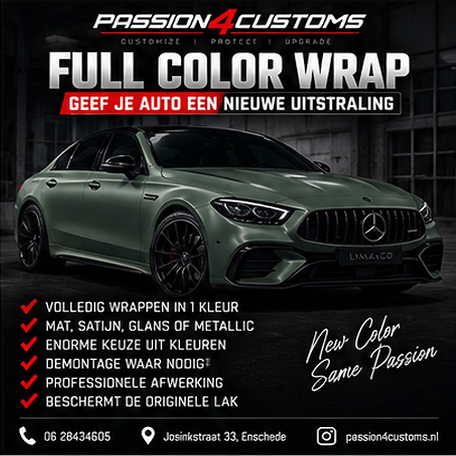 Auto volledig wrappen in 1 kleur | Full color wrap, Ophalen